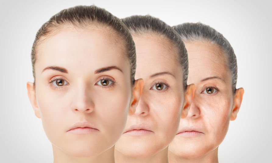 Das Bild zeigt die Wirkung von Anti-Aging Gesichtsbehandlungen.